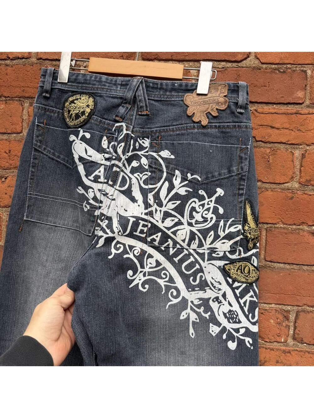 vintage akademiks AD jeanius jeans 00s 30x32 - Picture 2 of 8